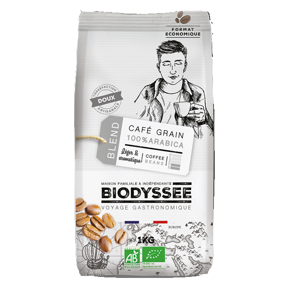 Café Grain Bio Puissant 100% Arabica 1Kg