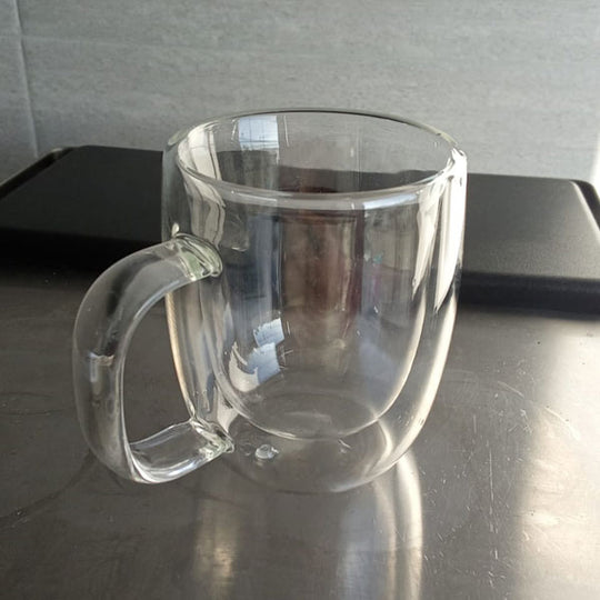 1 Tasses double paroi 80ml avec poignée - Long