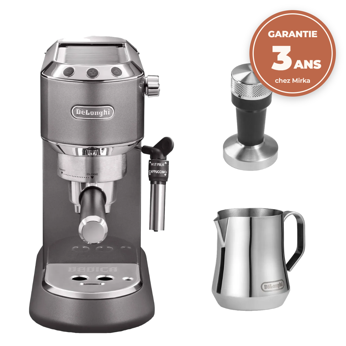 Delonghi Dedica Metallics EC785.GY - Garantie 3 ans chez Mirka